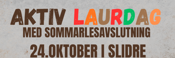 Lenkje til artikkel: Aktiv laurdag 24. oktober